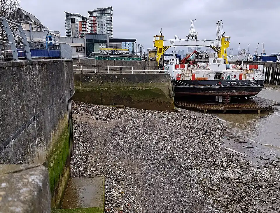 Woolwich: reconstructed wall and stairs