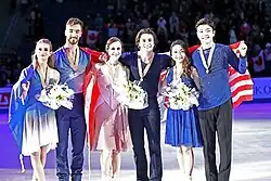 The ice dance medalists at the 2017 World Championships