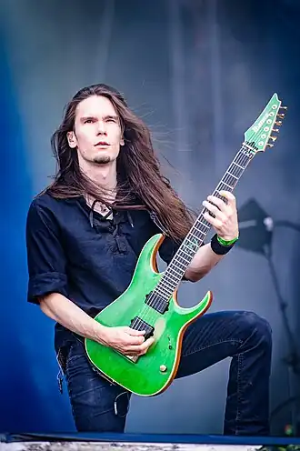 Mäntysaari performing with Wintersun in 2018