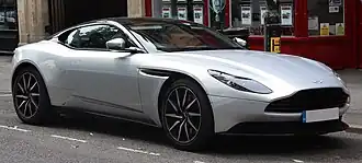 Front 3/4 view of a silver coupe