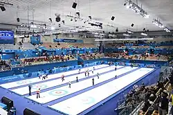 Inside view of Gangneung Curling Centre