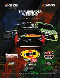 The 2018 Pennzoil 400 program cover.
