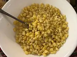 Steamed corn