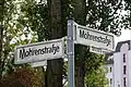 People have taken to adding an umlaut to the street name signs to change the offending term, as "Möhren" means "carrots".