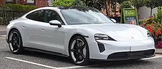 A representative picture of Porsche Taycan, the car model driven by Agarwal at the time