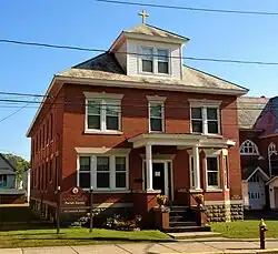 The former convent used by the Felician Sisters, who taught at the school, now the Saint John Paul II Parish Center