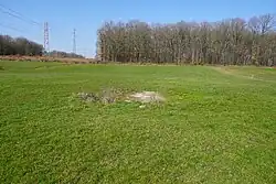 The Lazare well blocked by a concrete slab.