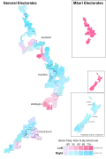Electorate vote by bloc (equal-area map)