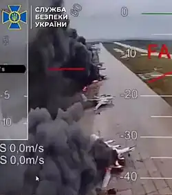 Burning Tu-95s at Olenya air base