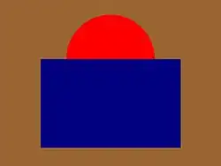 The distinguishing patch of the 24th Battalion (Victoria Rifles), CEF.