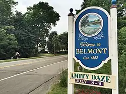Belmont sign on Willets Avenue