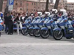 Motorcyclists of the Polizia di Stato