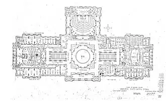 Second floor plan by Cass Gilbert