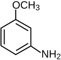 Skeletal formula of m-anisidine