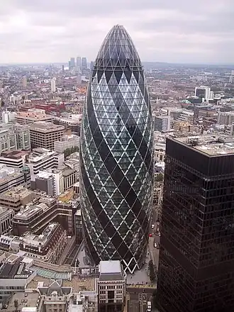 The Gherkin in London by Foster + Partners and Arup Group, 2007