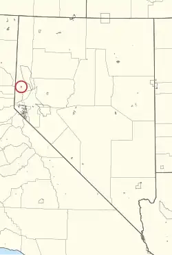 Location of the Reno-Sparks Indian Colony