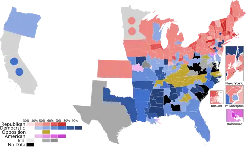 District results by vote share