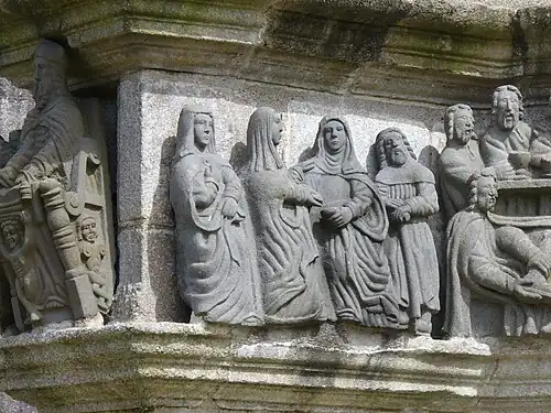 The visitation. Mary meets with St Elizabeth.