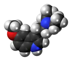 Space-filling model of 5-MeO-DET