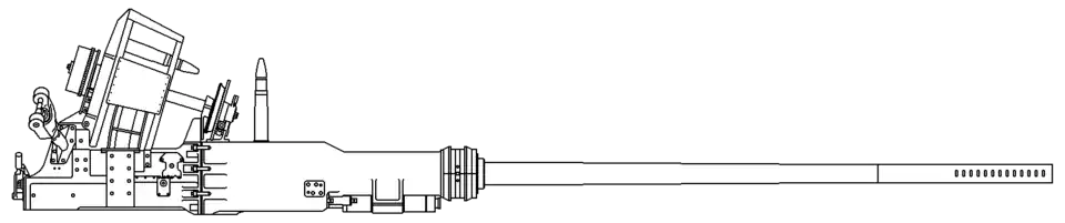 Blueprint of the Bofors 57 mm m/47 aircraft gun.