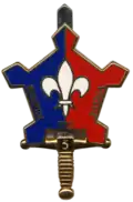 Insignia of the 5th company of the 43rd Infantry Regiment (today)