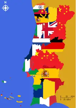 Fifth largest. Chinese near the Spanish border and Europeans along the coast.