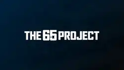 "The 65 Project" [Dark background, squared serious font, gavel silhouette cutout of bottom curve of "5" in "65"]