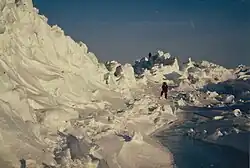 Ice pressure ridges of the Arctic Ocean off Cape Columbia