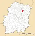Map indicating Fleury-Mérogis in Essonne