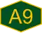 A9 highway logo