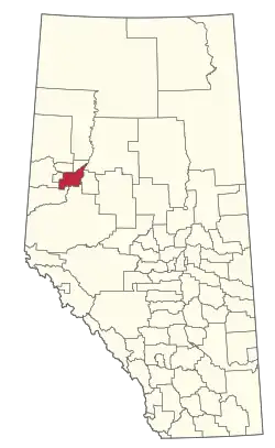 Location within Alberta