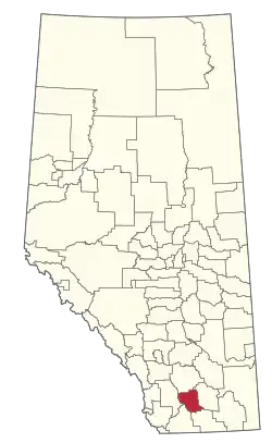 Location within Alberta