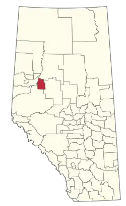Location within Alberta