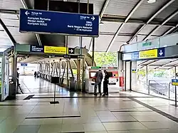 View of concourse of the station.