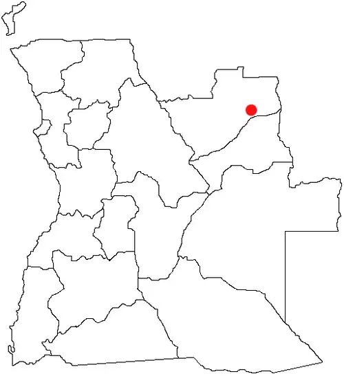 Lucapa, Angola Location Map