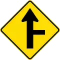 (W2-4) Side road intersection from right