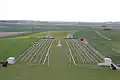 Villers-Bretonneux Military Cemetery viewed from the top of the tower in April 2012[6]