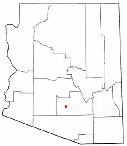 Location in Pinal County and the state of Arizona