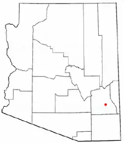 Location of Safford in Arizona