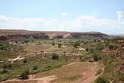 Southeastern outskirts of Moenkopi and farming areas, as seen from the Arizona State Route 264
