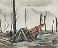A Crashed Fokker at Villers-Bretonneux