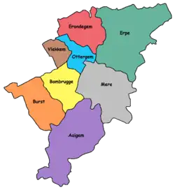 Localisation of Erpe in Erpe-Mere