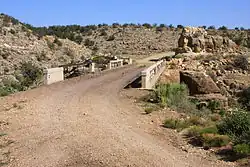 The Canyon Padre Bridge is located at the abandoned grade of Old U.S. Route 66 over Padre Canyon.