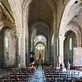 Nave of the St Pierre abbey church.