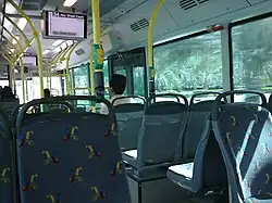 Interior view of an MAN Lion's city on route 34 to Abu Dhabi Courts.Shot in 2009.