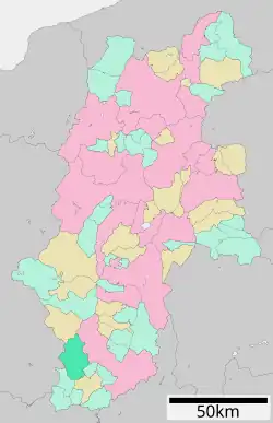 Location of Achi in Nagano Prefecture