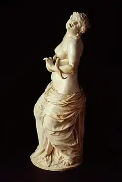 Cleopatra taking her own life with the bite of a venomous serpent, Adam Lenckhardt (1610–1661), Ivory, Walters Art Museum[156]