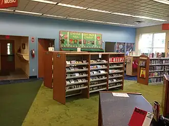 Another view of books displayed at Avon Lake Public Library