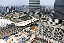 Aerial view of the station