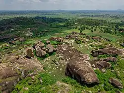 3 rock art paintings sites within the granite rock.